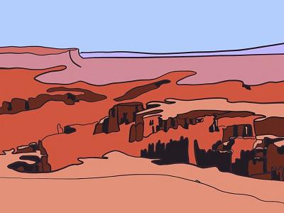 Canyonlands, Utah illustration poster