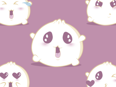 Kawaii Dumpling dumplings emoji set illustration illustrator kawaii vector