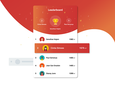 leaderboard design employee engagement employee recognition gamification illustrator leaderboard ui vector