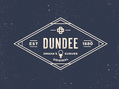 Dundee badge blue historic omaha type