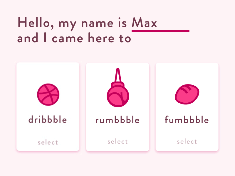 Hello Dribbble! debut fumbbble hello dribbble rumbbble