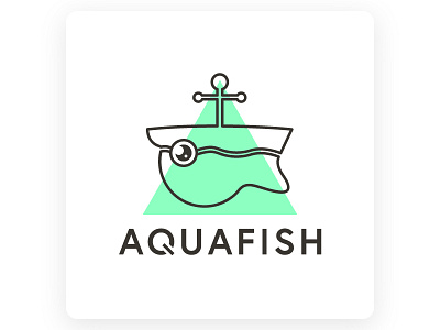 Aquafish | Logo design aquatic caprino design drones fish green jordey logo