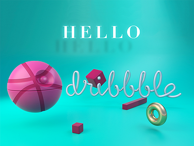 Dribble Hello! 3d ball design dribble first graphic hello illustration photoshop shot star wars