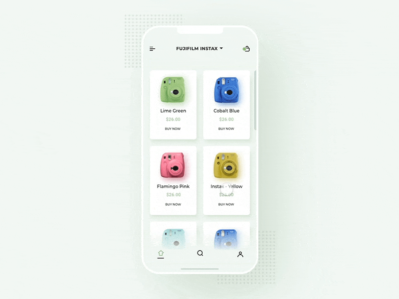 UI interaction - Shopping App 2d animation app card clean color dailyui design ecommerce flat gif interface ios minimal motion design shopping app typography ui user inteface ux