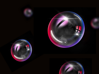 Bubble art bubble color colorful design gradient graphic design illustrations lights minimal procreate procreate app reflection