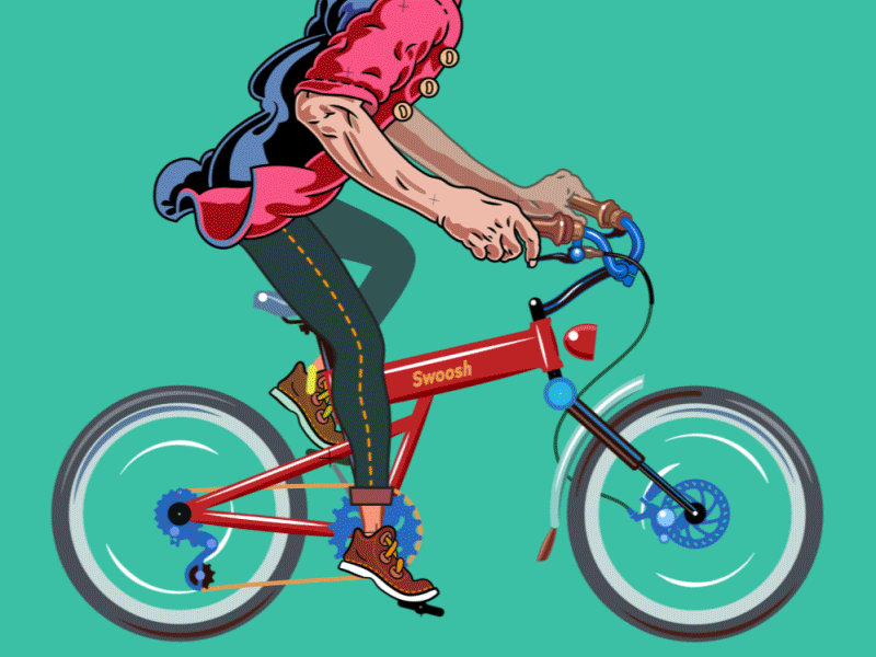 Bicycle rider animation bicycle bicycle rider duik gif rigging