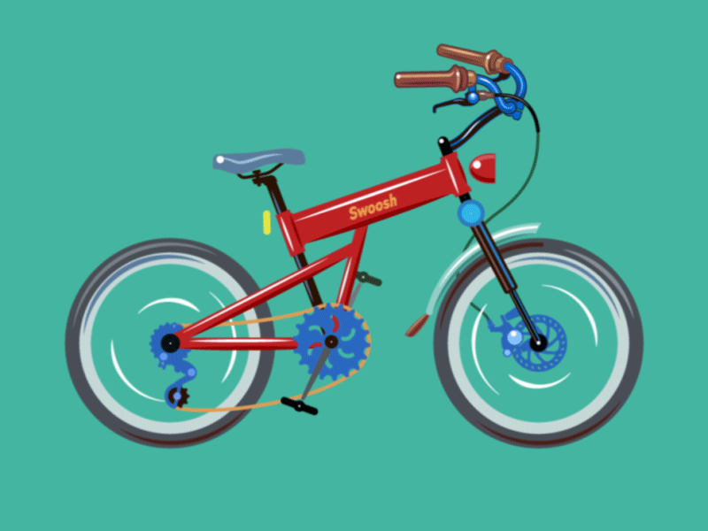 Bicycle animation animaton bicycle bike gif red swoosh