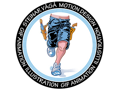 Promotional logo, front illustrator logo motion design