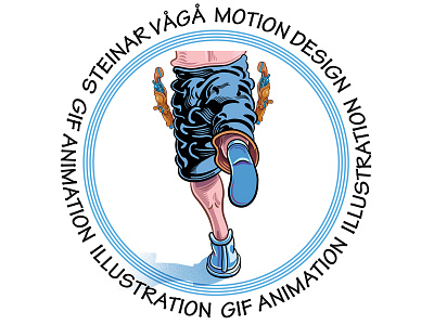 Promotional logo, back illustrator logo motion design
