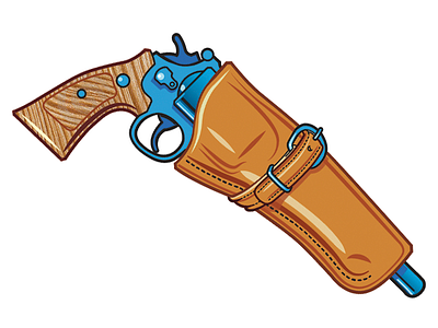 Element for promotional logo holster illustrator revolver