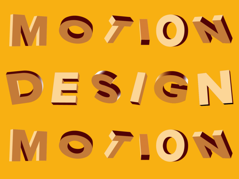 Motion Design - animated 3d text animation loop motion design