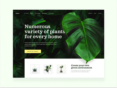 Home plants clean design ui ux