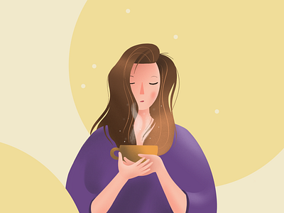 Calming tea illustration illustration