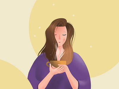 Calming tea illustration