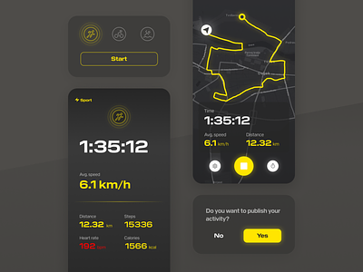 Sport activities app app design mobile ui uidesign ux uxdesign