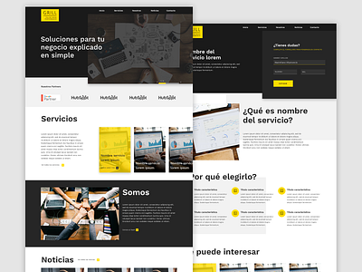 Grill - digital media & performance agency. agency agency website black black and yellow design flat minimal ui user experience user interface user interface design ux web web design website website design yellow