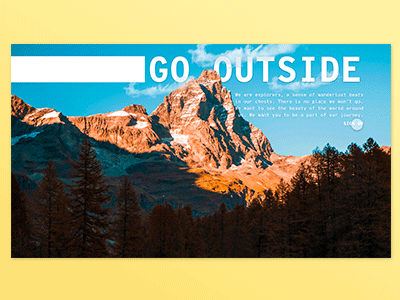 Daily UI 001: Sign Up adobe adobexd dailyui design explore gif lakes motion motion design mountains outdoors parallax photoshop screen design ui user experience ux xd