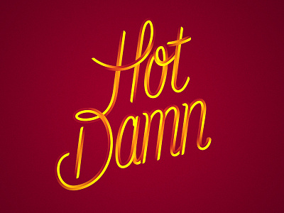 Hot Damn | 01 of 25 01 of 25 graphic design hot damn lettering single width type design