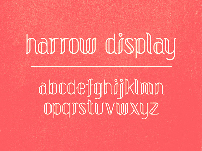 Harrow Display design display font graphic design type type design typeface typography