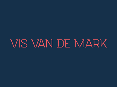 Vis van de Mark Wordmark branding design logo type typography wordmark