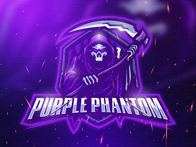 PURPLE PHANTOM ESPORTS LOGO adobe illustrator art branding character design esports esports logo game illustration logo mascot mascot logo twitch vector youtube