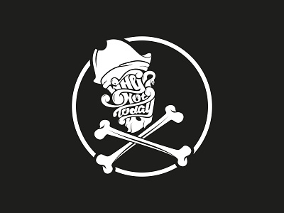 Why Not Today art design monochrome pirate skull typography vector