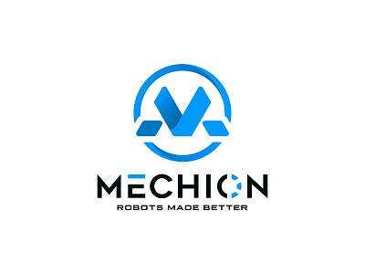 Mechion Logo art design letterm logo powerful robotic technology