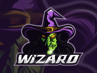 Wizard art branding character design esports esports logo flat halloween illustration logo mascot mascot logo vector wizard