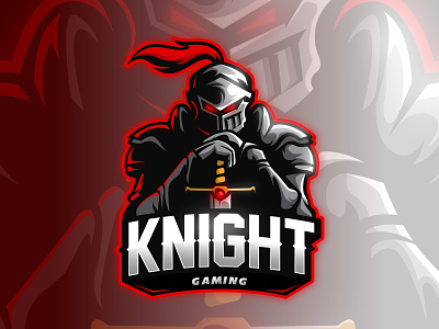 Knight art design esports logo gaming gaming logo illustration knight knight rider logo mascot mascot logo vector