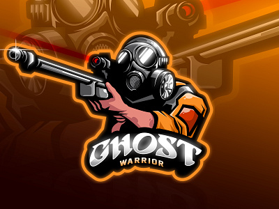 GHOST WARRIOR art character design esports esports logo gaming illustration logo mascot mascot logo vector