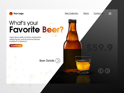 Beer Landing Page Illustration app art branding design icon illustration logo ui ux vector web website