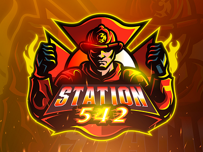 STATION 542 Mascot Logo art branding character design esports esports logo illustration logo mascot mascot logo vector