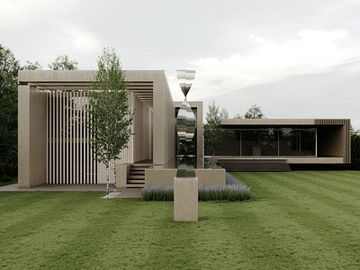 Backyard of Bran's Lane 3d adobe photoshop architectural visualization architecture archviz building photoshop render