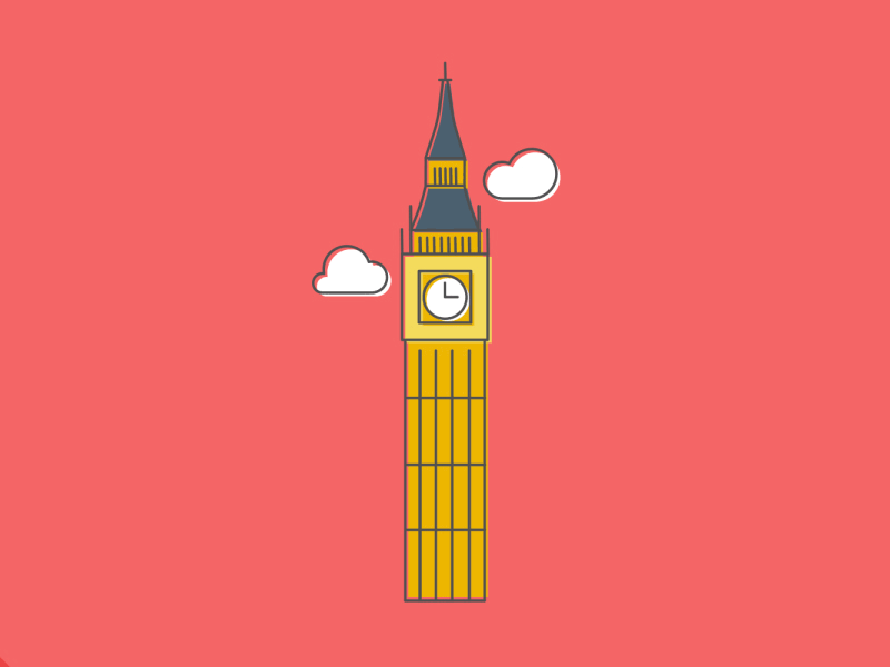 Big Ben after effects animation big ben gif icons illustration london motion graphics