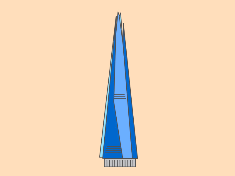 The Shard after effects animation gif icons illustration london motion graphics the shard