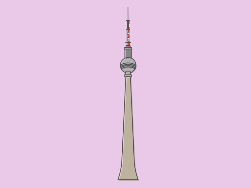 Berlin after effects animation berlin fernsehturm berlin gif icons illustration motion graphics