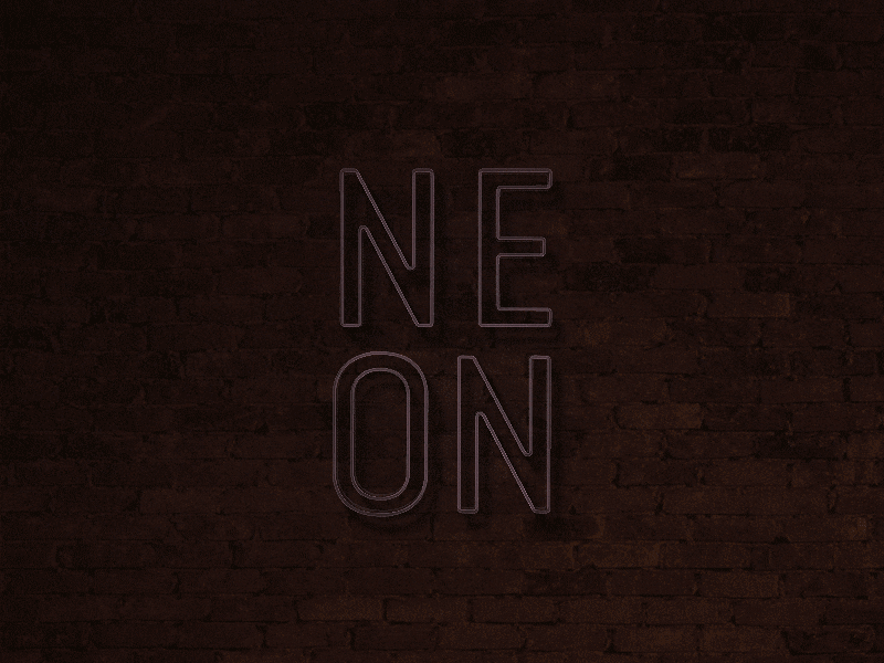 Neon after effects animation bulb gif light neon red