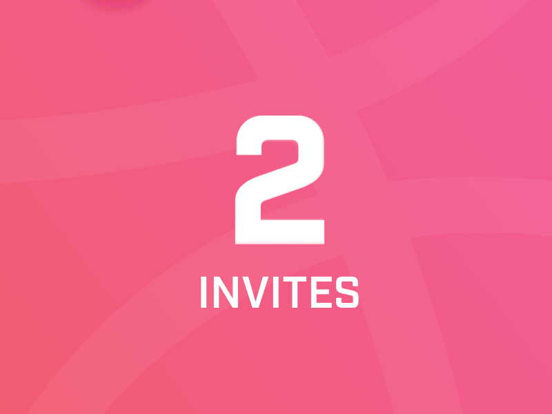 Two Dribbble Invites after effects animation bounce design dribbble gif invites morph numbers pink two