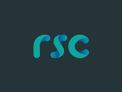 RSC Logo blue c design green letter logo nature r river s teal type