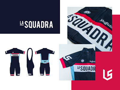 La Squadra Jersey bike blue classic clothing cycling icon logo racing red sport