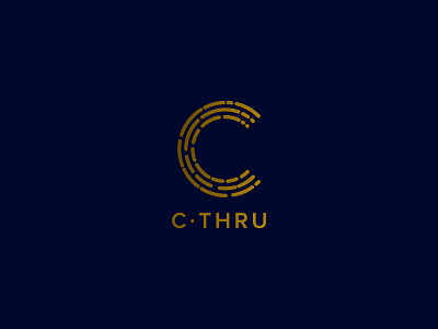 C Logo Concept blue c concept gold gradient lines logo