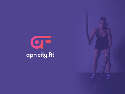 AF Logo a concept design f fitness gym identity logo purple