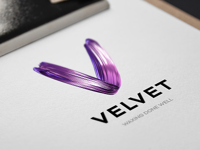 Velvet 3d beauty c4d cinema4d fiber logo modern velvet wax waxing wellness
