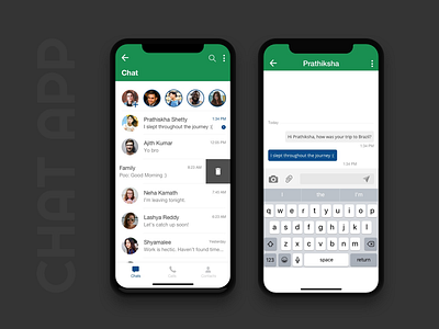 Chat App app applicaiton creative design ios iphone xs minimal mobile app simple sketch app ui ux