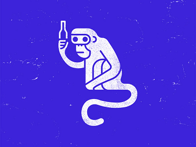 Monkey Drinker beer design flat illustrator monkey photoshop texture vector