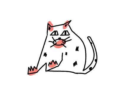 Fat cat icon | The Weekly dribbble Warm-ups art cat character color design graphic design illustration internet shacy doodles vector