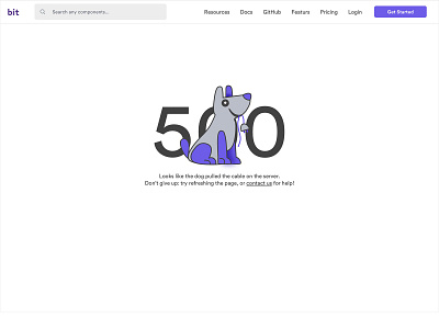 500 Server Error dog design graphic design