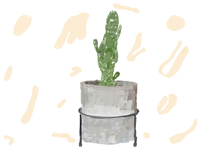 The client didn't pay but I like this trendy green Cactus cactus design graphic design illustration plnts procreate