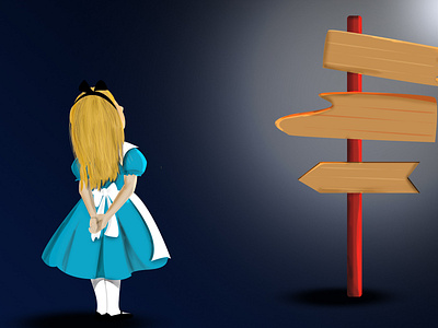 Alice in Wonderland design illustration vector