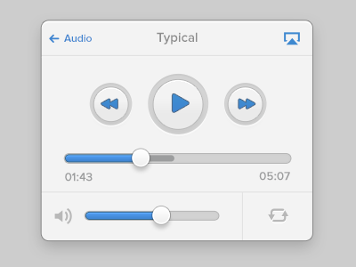 Media Player idea audio button buttons icon icons media play player ui volume